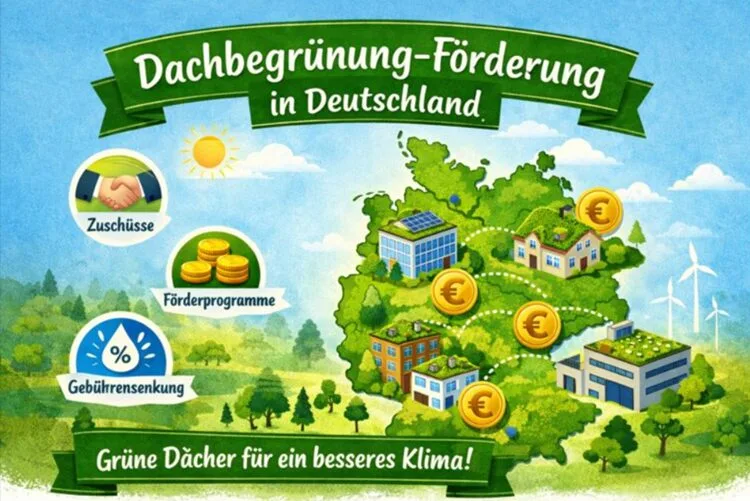 In vielen Fällen ist eine Förderung für Dachbegrünung möglich. Bund, Länder und vor allem Städte und Kommunen unterstützen begrünte Dächer gezielt, da sie einen messbaren Beitrag zu Klimaschutz, Regenwasserrückhalt, Hitzeminderung und Biodiversität leisten.