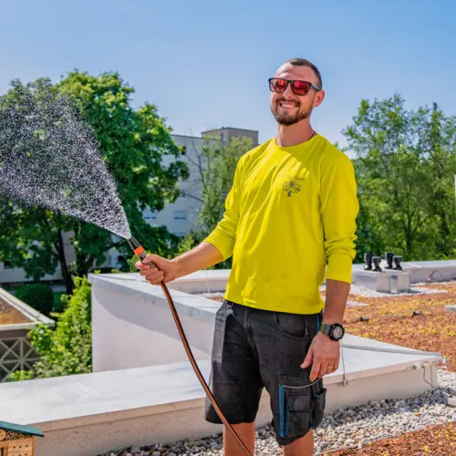 Ein begrüntes Dach bleibt nur dann dauerhaft funktionsfähig und attraktiv, wenn es regelmäßig gepflegt wird. Die Vegetation braucht Aufmerksamkeit, um gesund zu wachsen, und auch die technischen Elemente wie Entwässerung oder Abdichtung müssen im Blick behalten werden.